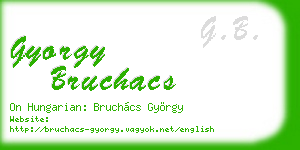 gyorgy bruchacs business card