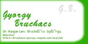 gyorgy bruchacs business card